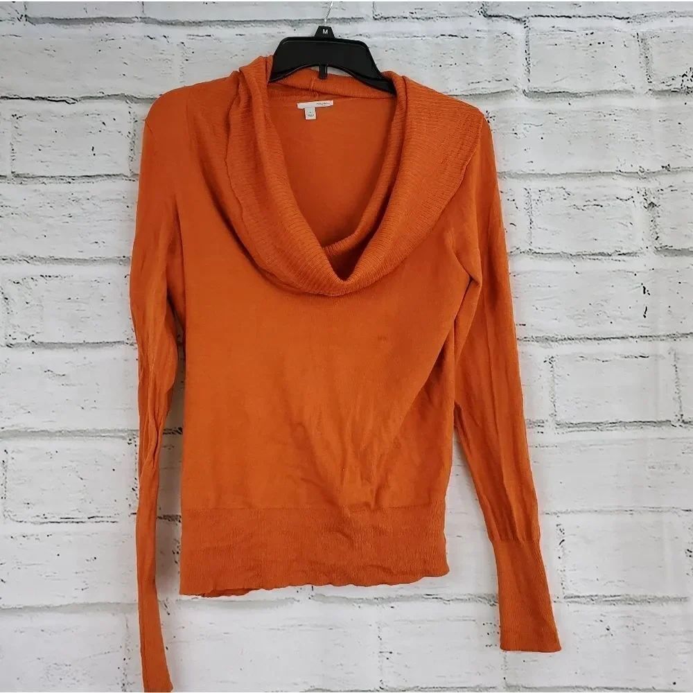 Halogen cowl neck long sleeve sweater